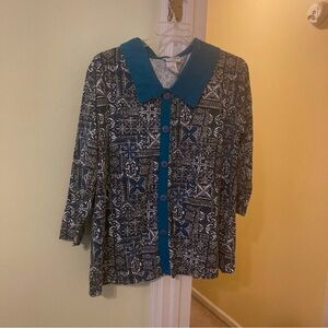 Women’s Jenna Lane Vintage Medium Blue Blouse